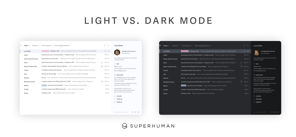 light mode vs dark mode