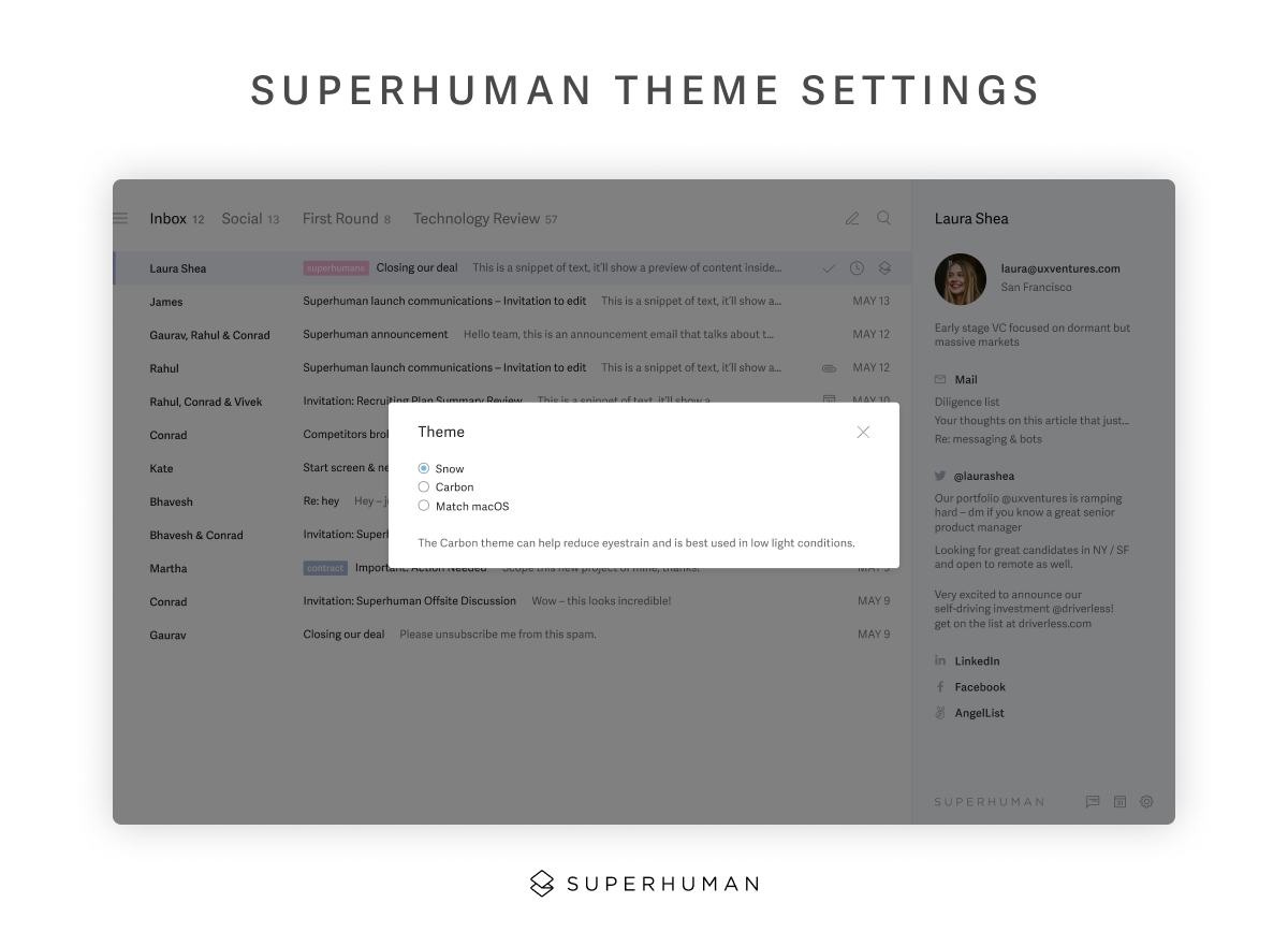 superhuamn theme settings