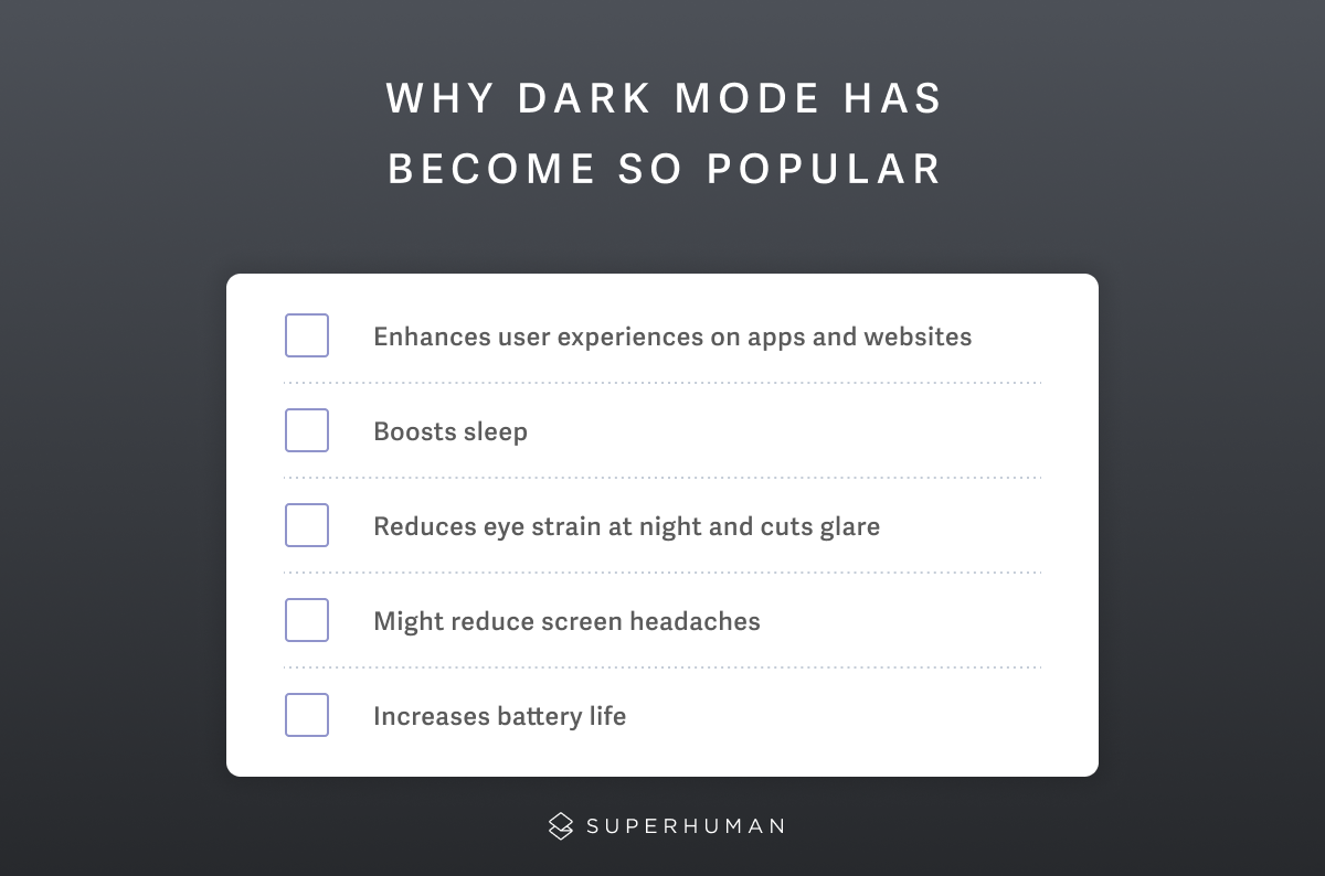 Why is dark mode so popular