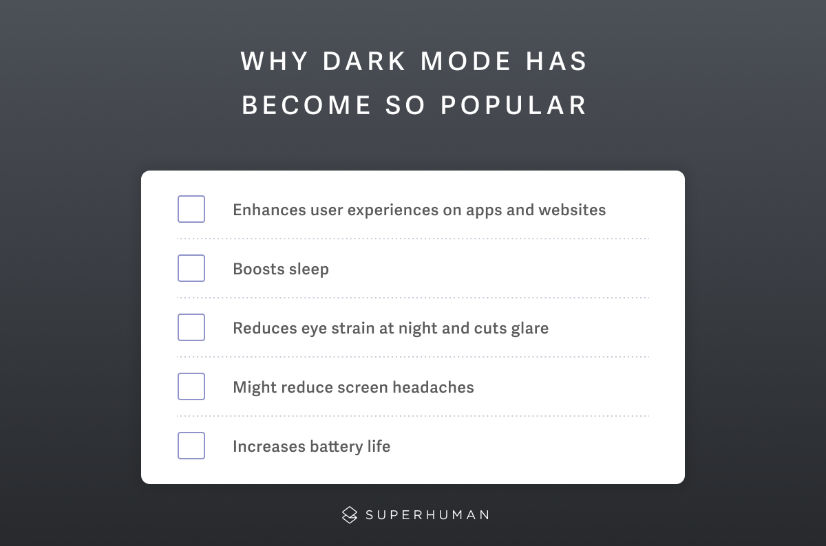 Why do people use dark mode?