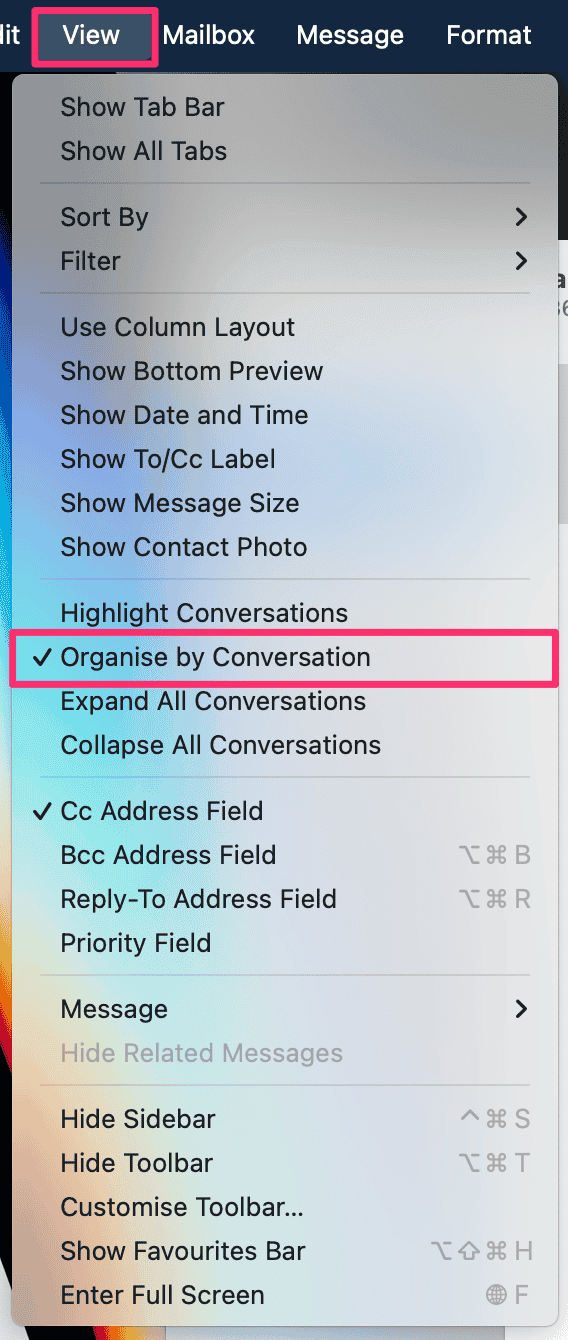 Email Threads in Apple Mail
