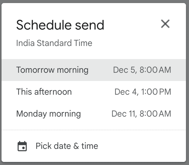 Gmail Schedule Send