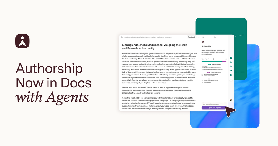 Authorship Launches in Docs with Agents, Creating More Transparency and Better Experiences